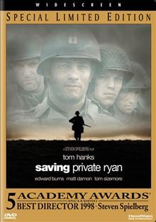 Saving Private Ryan [videorecording DVD] / DreamWorks Pictures and Paramount Pictures present an Amblin Entertainment production in association with Mutual Film Company ; produced by Steven Spielberg, Ian Royce, Mark Gordon, Gary Levinson ; written by Robert Rodat ; directed by Steven Spielberg.